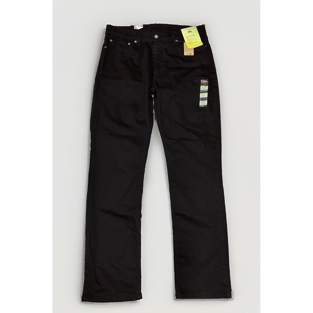 Levis 514 Straight Leg Jeans Mens 36x34 Black Flex Performance Stretch NWT